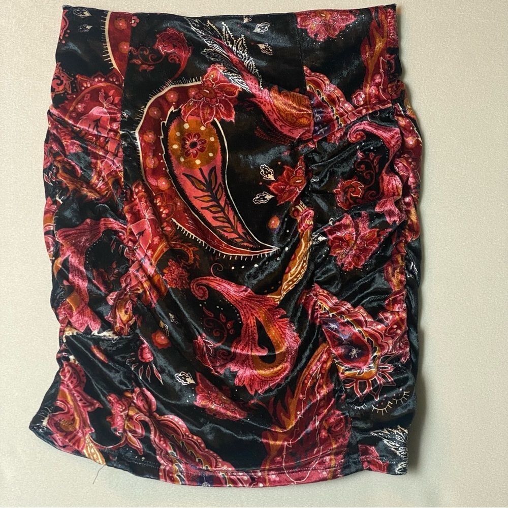 Free People GiGi Bodycon Velvet Mini Skirt Size Small